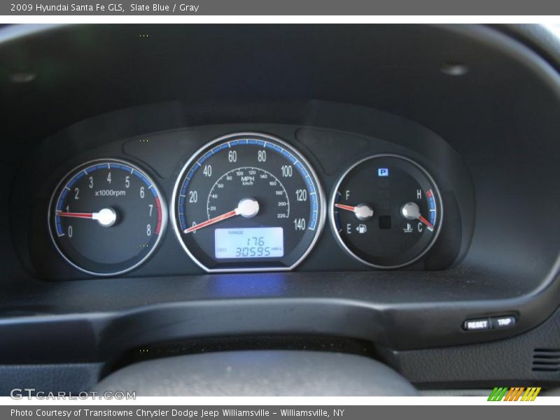 Slate Blue / Gray 2009 Hyundai Santa Fe GLS