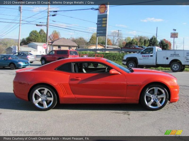 Inferno Orange Metallic / Gray 2010 Chevrolet Camaro SS Coupe