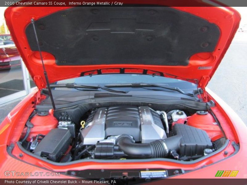 Inferno Orange Metallic / Gray 2010 Chevrolet Camaro SS Coupe