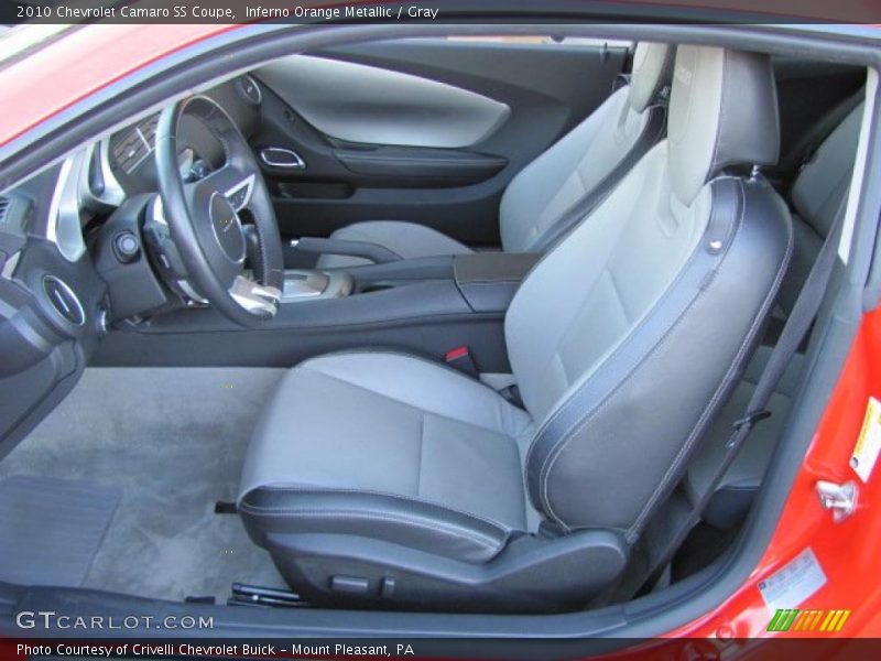 Inferno Orange Metallic / Gray 2010 Chevrolet Camaro SS Coupe