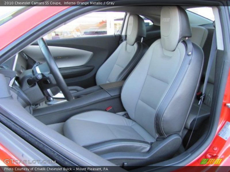 Inferno Orange Metallic / Gray 2010 Chevrolet Camaro SS Coupe