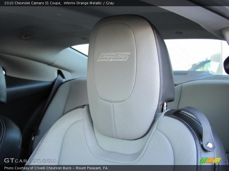 Inferno Orange Metallic / Gray 2010 Chevrolet Camaro SS Coupe