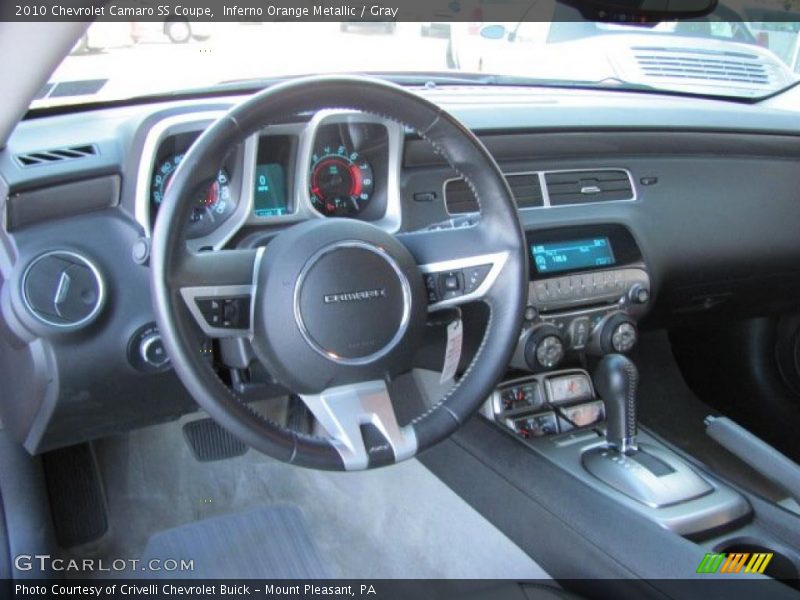 Inferno Orange Metallic / Gray 2010 Chevrolet Camaro SS Coupe