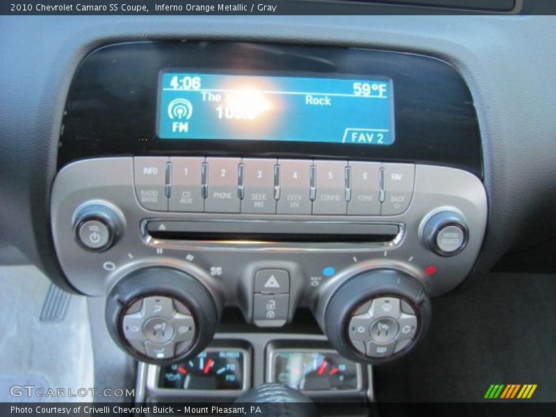 Inferno Orange Metallic / Gray 2010 Chevrolet Camaro SS Coupe
