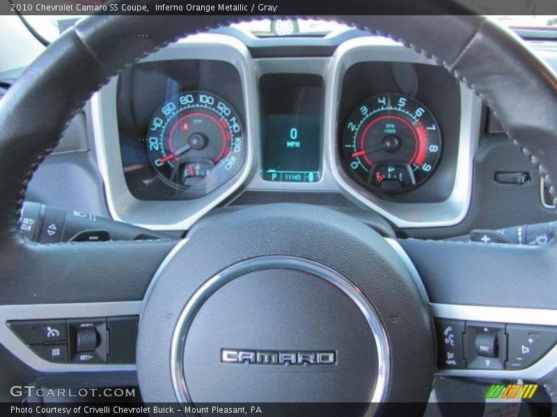 Inferno Orange Metallic / Gray 2010 Chevrolet Camaro SS Coupe