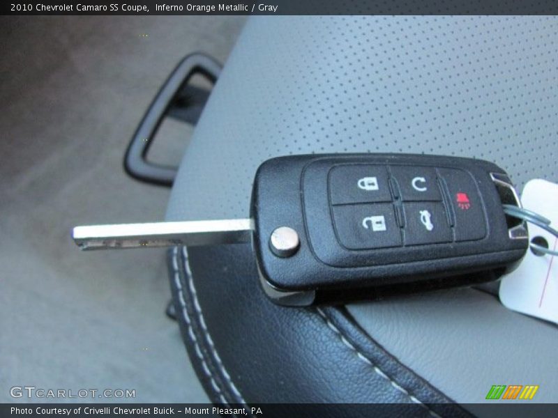 Inferno Orange Metallic / Gray 2010 Chevrolet Camaro SS Coupe
