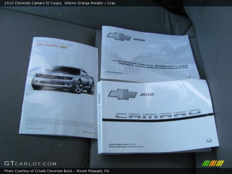 Inferno Orange Metallic / Gray 2010 Chevrolet Camaro SS Coupe
