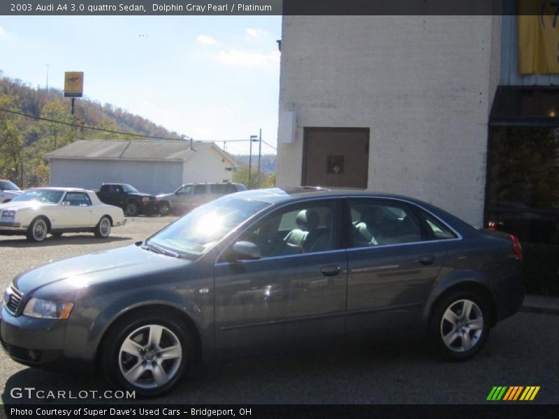 Dolphin Gray Pearl / Platinum 2003 Audi A4 3.0 quattro Sedan