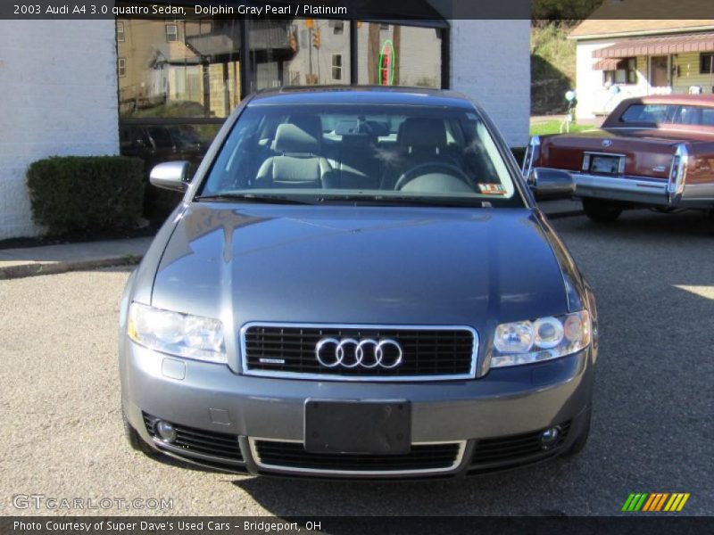 Dolphin Gray Pearl / Platinum 2003 Audi A4 3.0 quattro Sedan