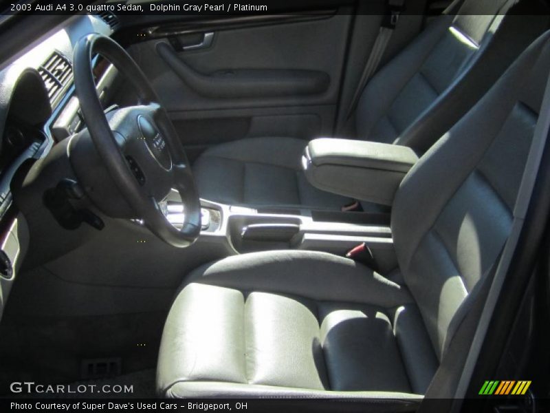 Dolphin Gray Pearl / Platinum 2003 Audi A4 3.0 quattro Sedan