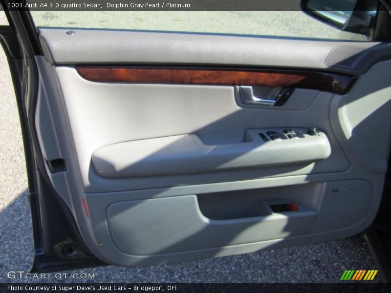 Dolphin Gray Pearl / Platinum 2003 Audi A4 3.0 quattro Sedan