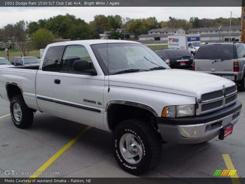 Bright White / Agate 2001 Dodge Ram 1500 SLT Club Cab 4x4