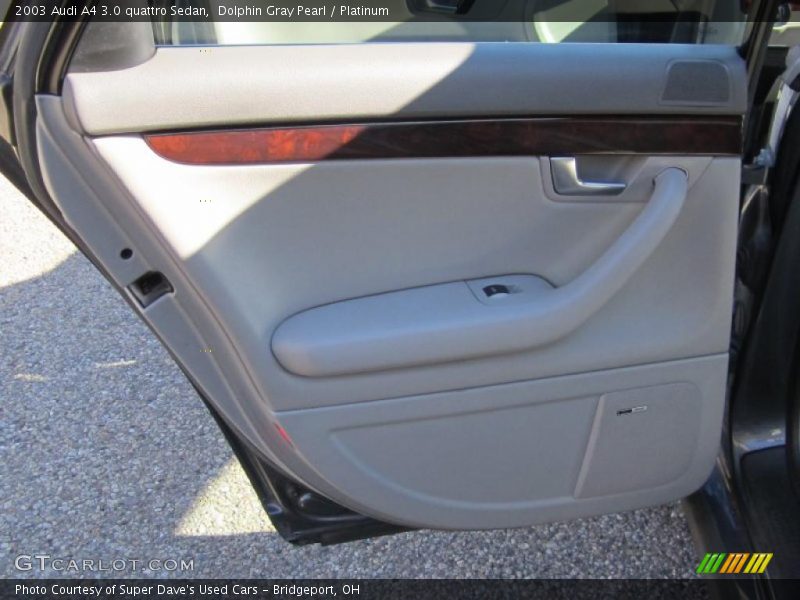 Dolphin Gray Pearl / Platinum 2003 Audi A4 3.0 quattro Sedan