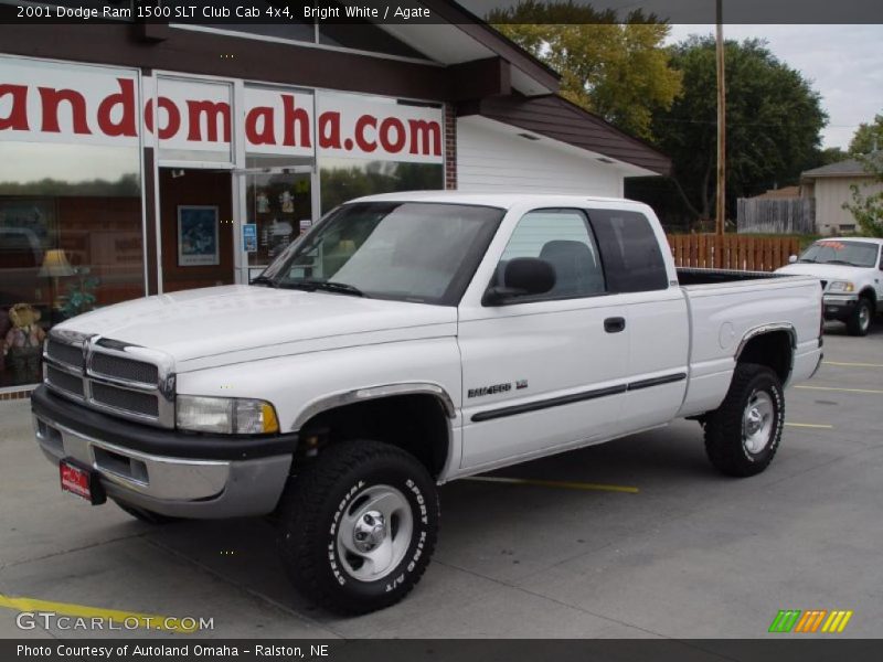 Bright White / Agate 2001 Dodge Ram 1500 SLT Club Cab 4x4