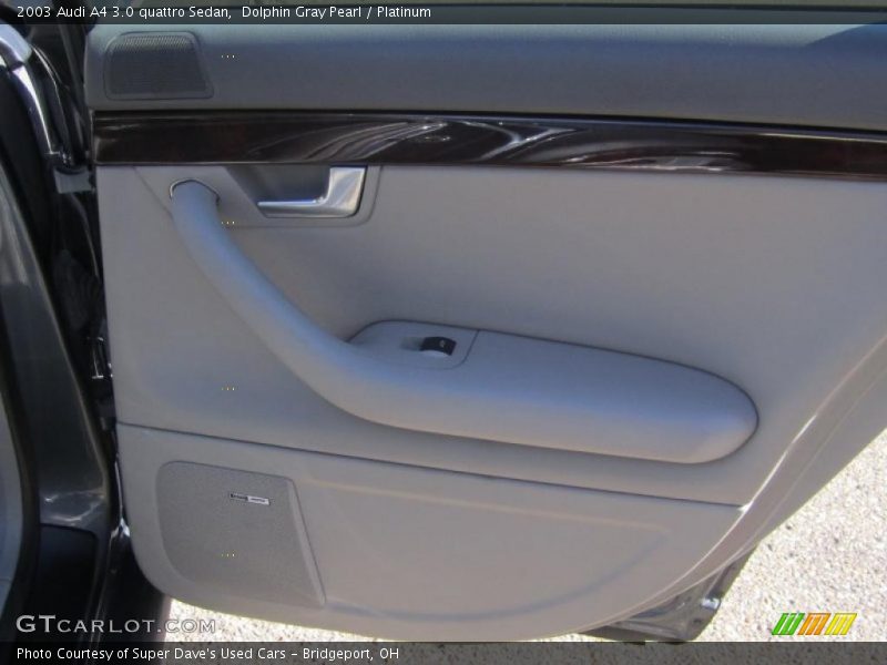 Dolphin Gray Pearl / Platinum 2003 Audi A4 3.0 quattro Sedan