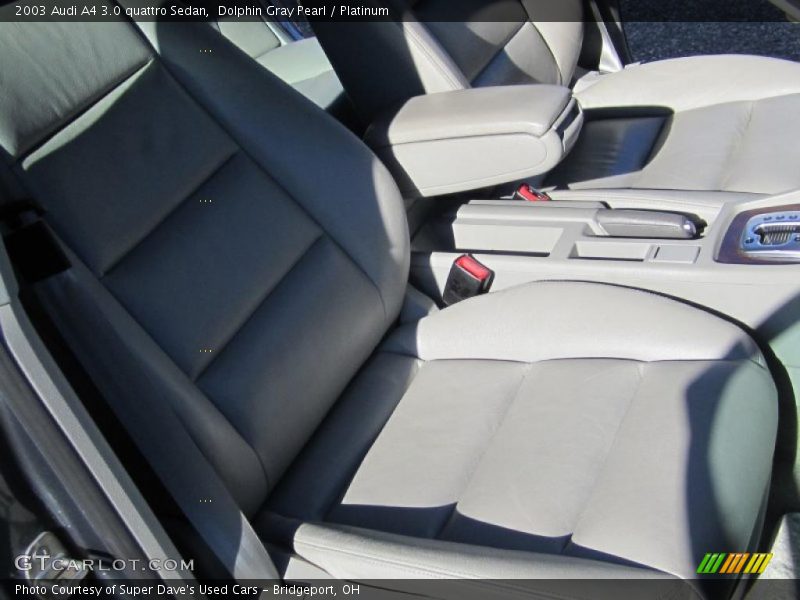 Dolphin Gray Pearl / Platinum 2003 Audi A4 3.0 quattro Sedan
