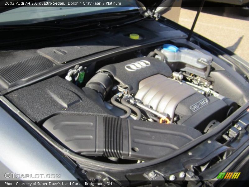 Dolphin Gray Pearl / Platinum 2003 Audi A4 3.0 quattro Sedan
