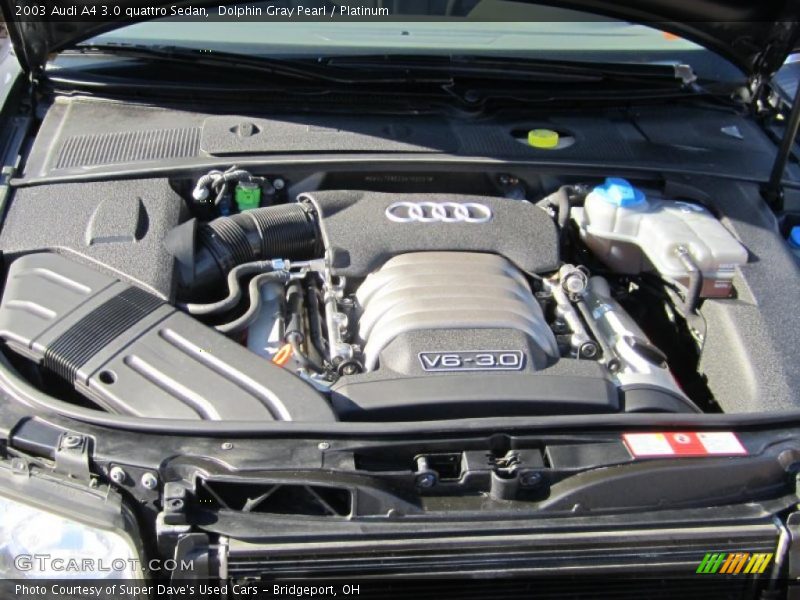 Dolphin Gray Pearl / Platinum 2003 Audi A4 3.0 quattro Sedan