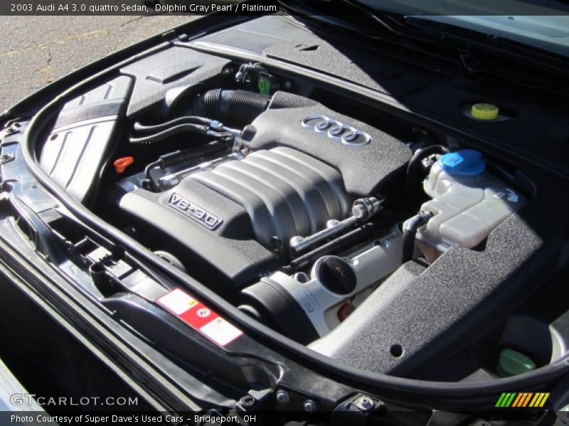 Dolphin Gray Pearl / Platinum 2003 Audi A4 3.0 quattro Sedan