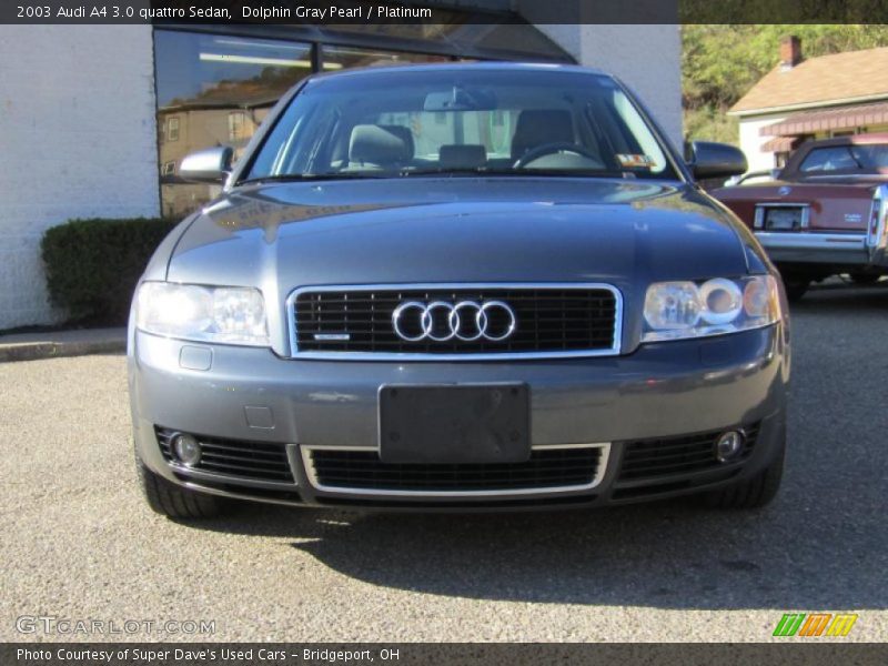 Dolphin Gray Pearl / Platinum 2003 Audi A4 3.0 quattro Sedan