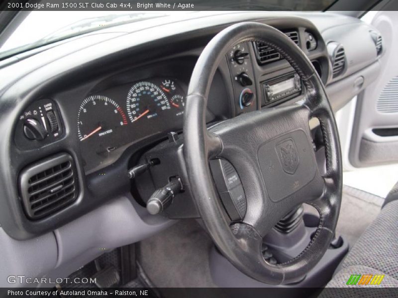 Bright White / Agate 2001 Dodge Ram 1500 SLT Club Cab 4x4