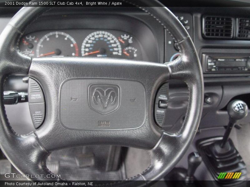 Bright White / Agate 2001 Dodge Ram 1500 SLT Club Cab 4x4