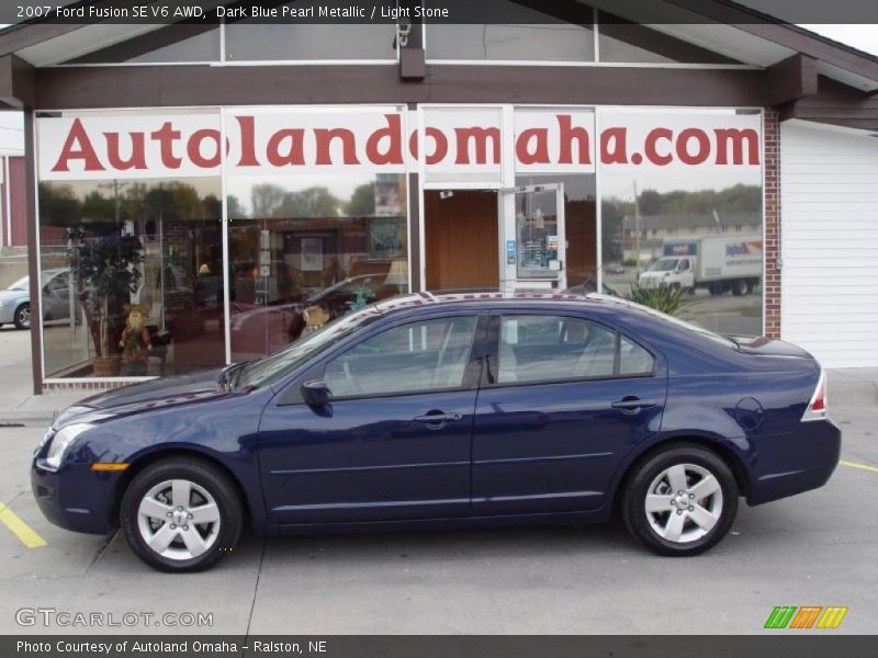 Dark Blue Pearl Metallic / Light Stone 2007 Ford Fusion SE V6 AWD