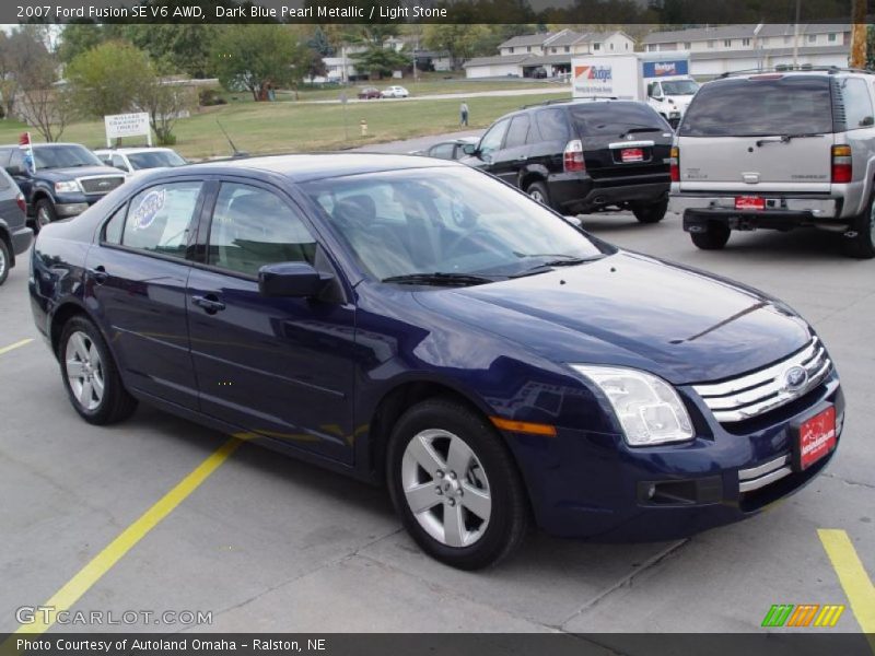 Dark Blue Pearl Metallic / Light Stone 2007 Ford Fusion SE V6 AWD