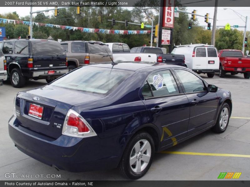 Dark Blue Pearl Metallic / Light Stone 2007 Ford Fusion SE V6 AWD