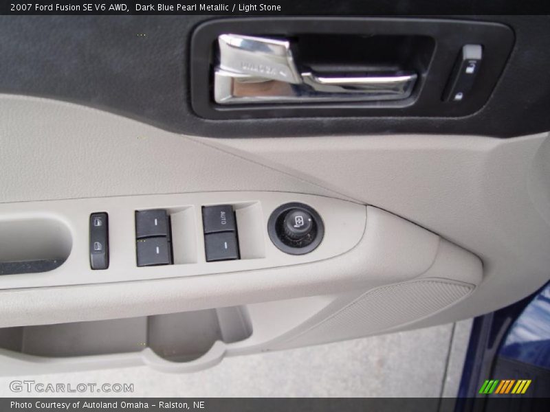 Dark Blue Pearl Metallic / Light Stone 2007 Ford Fusion SE V6 AWD