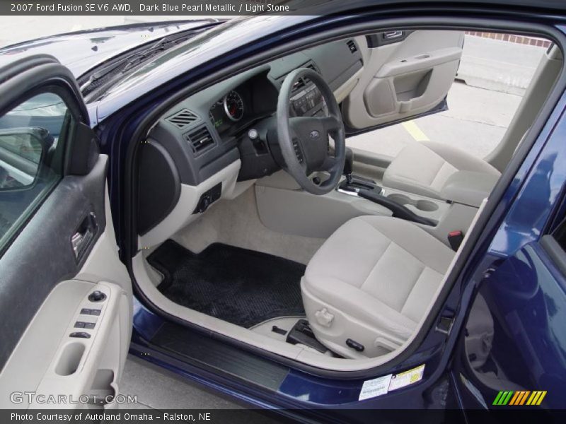 Dark Blue Pearl Metallic / Light Stone 2007 Ford Fusion SE V6 AWD