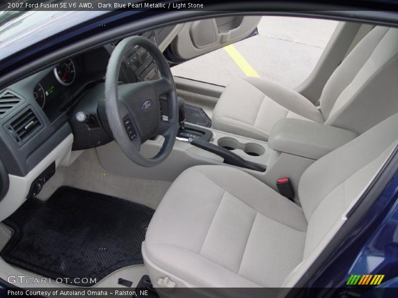 Dark Blue Pearl Metallic / Light Stone 2007 Ford Fusion SE V6 AWD