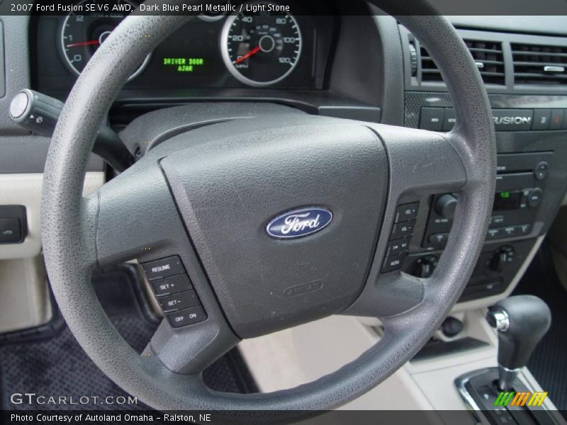 Dark Blue Pearl Metallic / Light Stone 2007 Ford Fusion SE V6 AWD