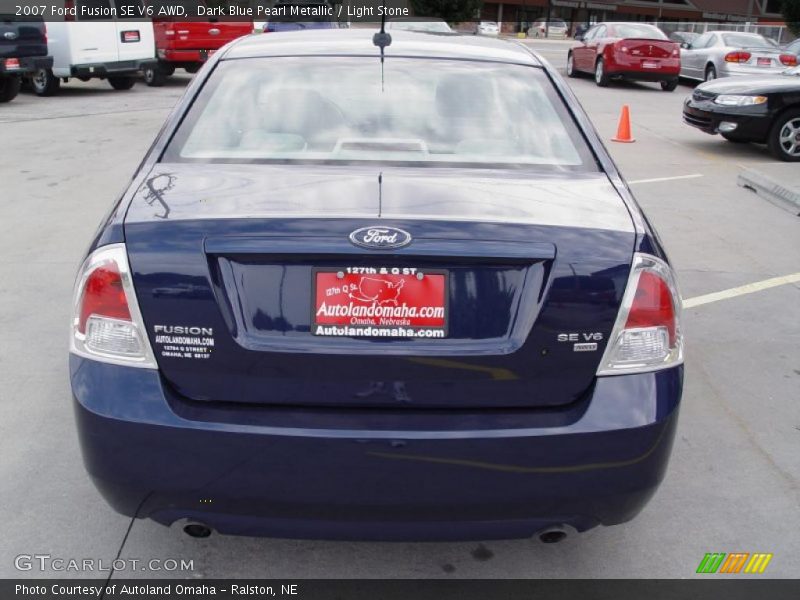 Dark Blue Pearl Metallic / Light Stone 2007 Ford Fusion SE V6 AWD