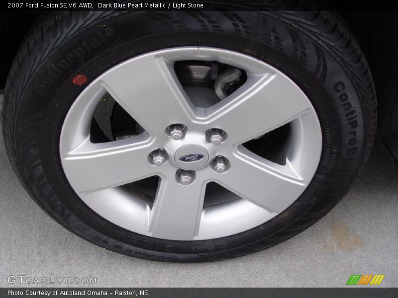 Dark Blue Pearl Metallic / Light Stone 2007 Ford Fusion SE V6 AWD