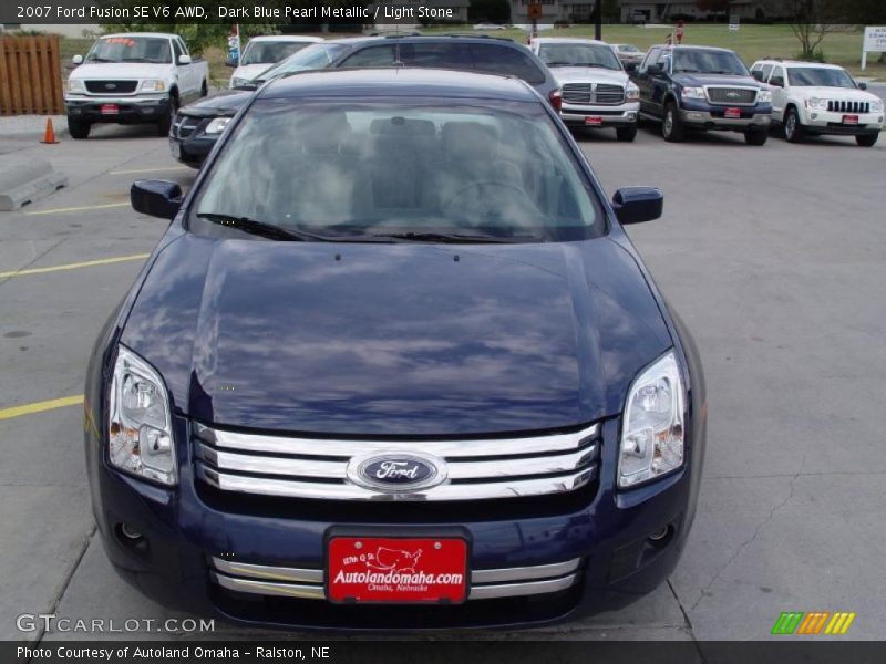 Dark Blue Pearl Metallic / Light Stone 2007 Ford Fusion SE V6 AWD