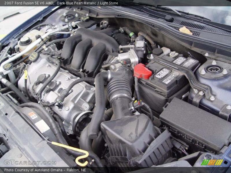 Dark Blue Pearl Metallic / Light Stone 2007 Ford Fusion SE V6 AWD