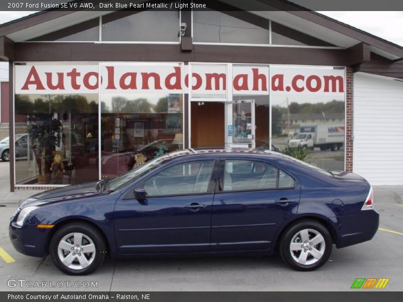Dark Blue Pearl Metallic / Light Stone 2007 Ford Fusion SE V6 AWD