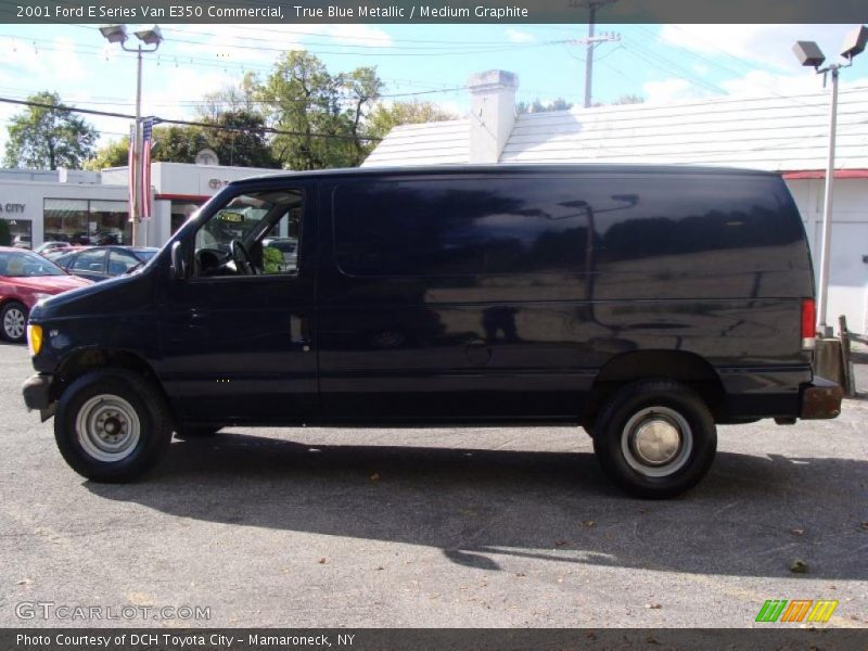 True Blue Metallic / Medium Graphite 2001 Ford E Series Van E350 Commercial