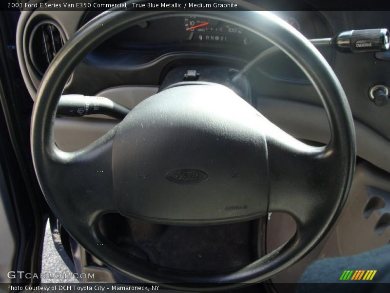 True Blue Metallic / Medium Graphite 2001 Ford E Series Van E350 Commercial