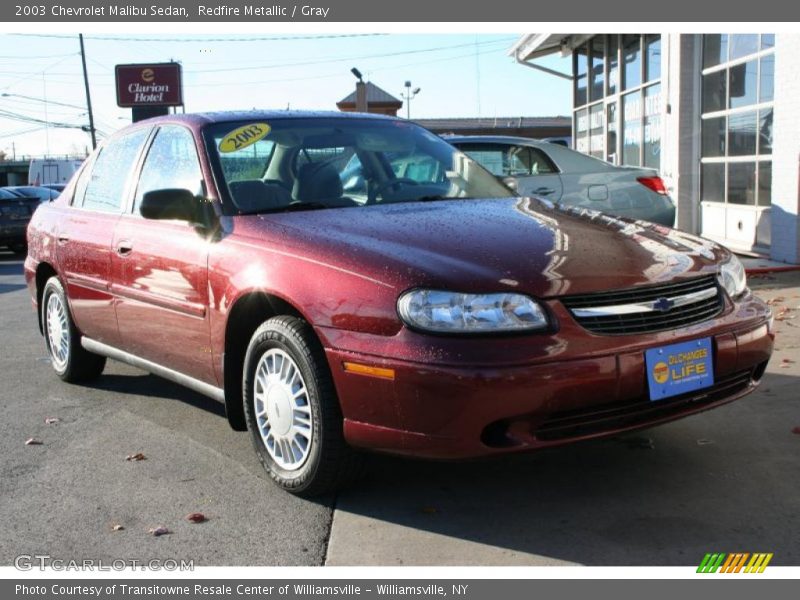 Redfire Metallic / Gray 2003 Chevrolet Malibu Sedan