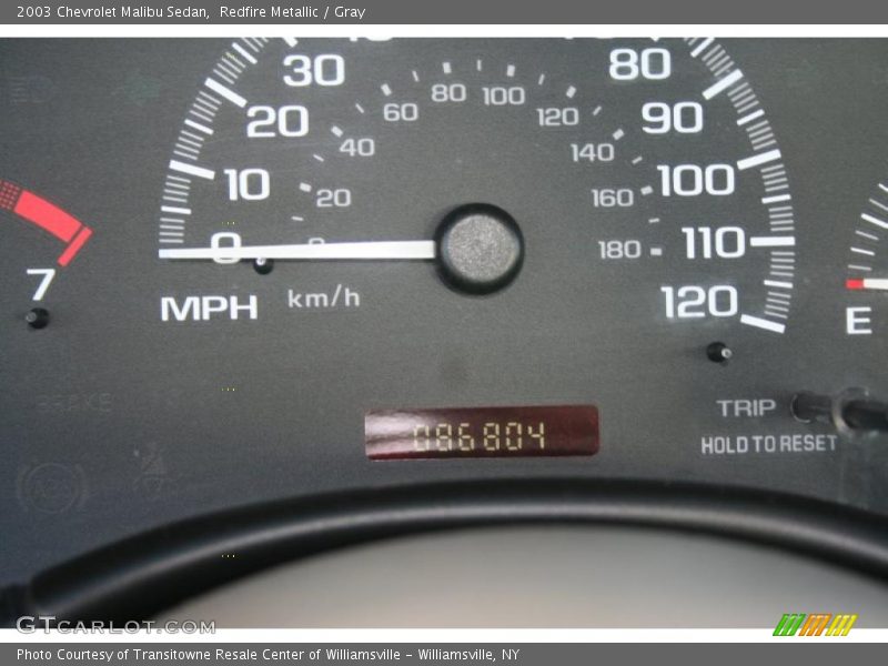 Redfire Metallic / Gray 2003 Chevrolet Malibu Sedan