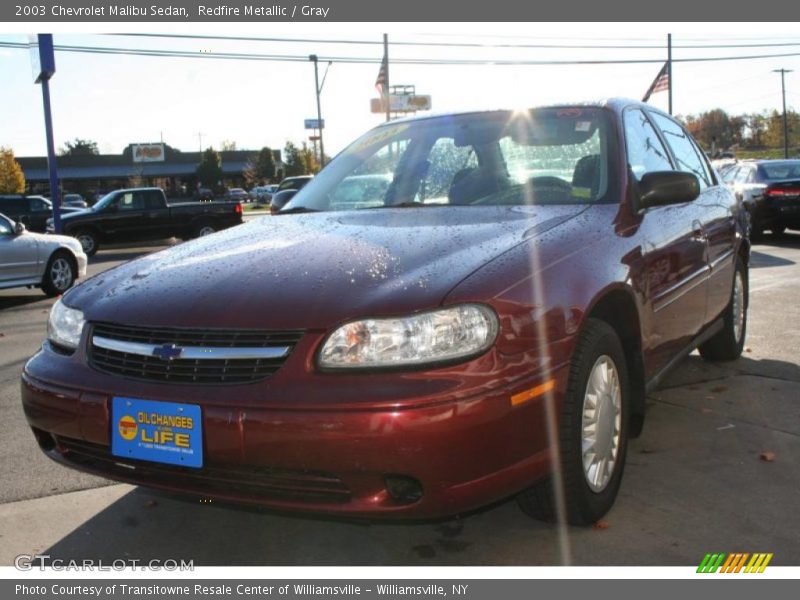 Redfire Metallic / Gray 2003 Chevrolet Malibu Sedan