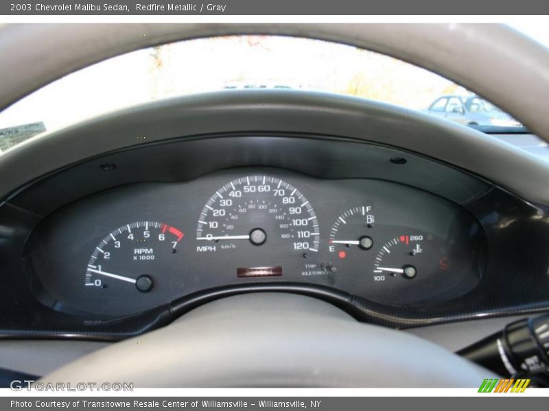 Redfire Metallic / Gray 2003 Chevrolet Malibu Sedan