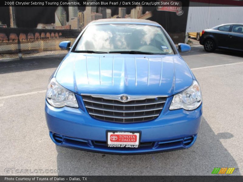 Marathon Blue Pearl / Dark Slate Gray/Light Slate Gray 2008 Chrysler Sebring Touring Convertible