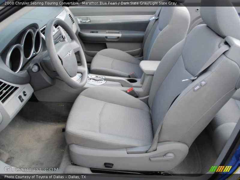 Marathon Blue Pearl / Dark Slate Gray/Light Slate Gray 2008 Chrysler Sebring Touring Convertible