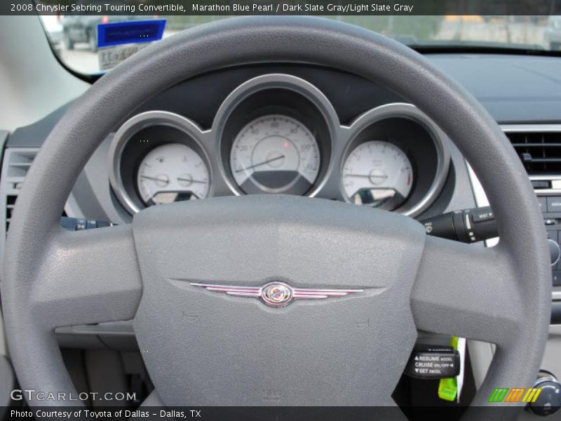 Marathon Blue Pearl / Dark Slate Gray/Light Slate Gray 2008 Chrysler Sebring Touring Convertible