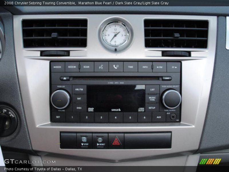 Marathon Blue Pearl / Dark Slate Gray/Light Slate Gray 2008 Chrysler Sebring Touring Convertible