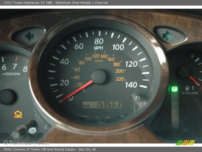 Millennium Silver Metallic / Charcoal 2001 Toyota Highlander V6 4WD