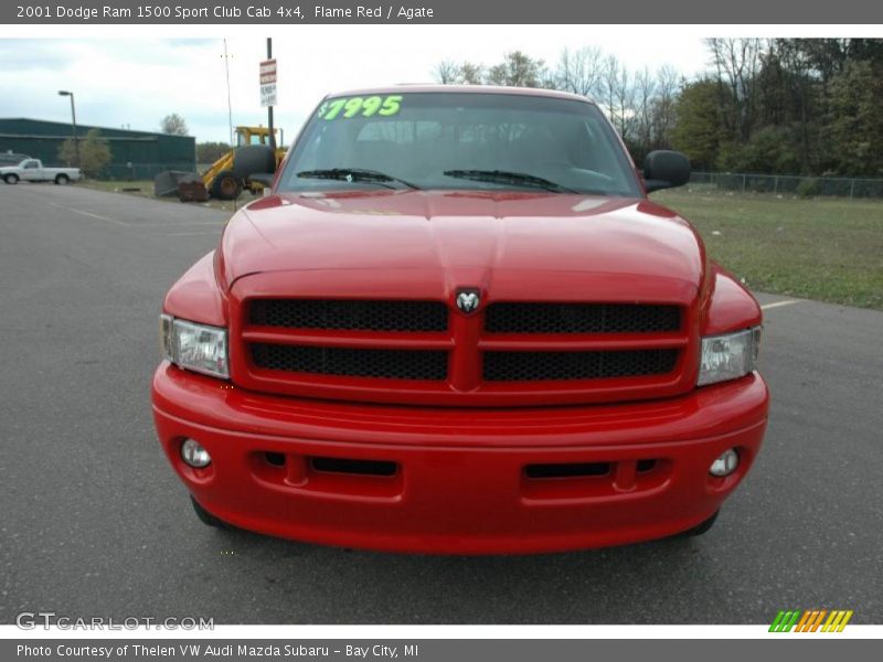 Flame Red / Agate 2001 Dodge Ram 1500 Sport Club Cab 4x4